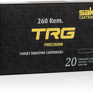 Sako TGR Precision Ammunition C661160HSA10X, 260 Remington, Lapua Scenar L, 136 GR, 2756 fps, 20 Rd/bx
