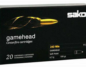 Sako Deerhead Rifle Ammunition PC19022H, 6.5×55 Swedish, Soft Point Bonded Core, 156 GR, 20 Rd/bx
