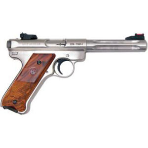 Ruger MKIII Hunter, 22LR, 5.5″ Fluted Barrel, Fiber Optic Sight, SS