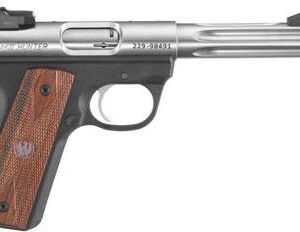 Ruger 22/45 Hunter Rifle 10146, 22 Long Rifle, 5.5 in, Cocobolo Wood Grip, Black Polymer/Stainless Steel Finish, 10 Rd