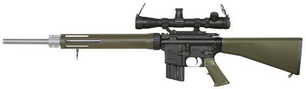 Armalite M15A4TN Tactical AR-15 Rifle, 223 Remington, 24″ Hvy BBL, Semi-Auto, Green Fbrglass Stock, Stainless Steel Finish, 10 Rds