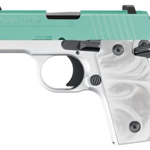 Sig Sauer P238 380 ACP Carry Conceal Pistol with Robins Egg Blue Slide