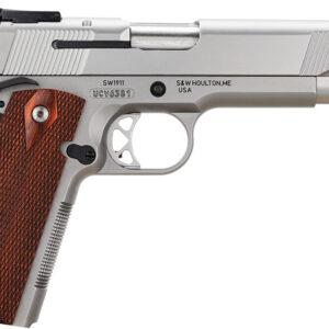 Smith & Wesson SW1911 E-Series 45 ACP Stainless Centerfire Pistol with Adjustable Rear Sight
