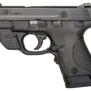 Smith & Wesson M&P9 Shield 9mm Centerfire Pistol with Green Crimson Trace Laserguard