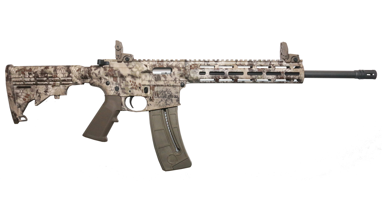 Smith & Wesson M&P15-22 Sport 22LR Semi-Auto Rimfire Rifle with Kryptek Highlander Finish