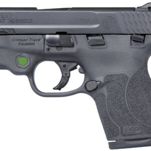 Smith & Wesson M&P40 Shield M2.0 40 S&W Centerfire Pistol with Green Crimson Trace Laser and Thumb