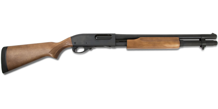 Remington 870 Hardwood 12 Gauge Home Defense Pump Shotgun