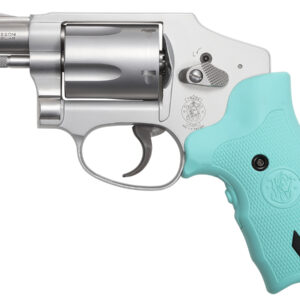Smith & Wesson Model 642 38 Special Revolver with Robins Egg Blue CT Crimson Trace Laser Grips