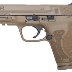 Smith & Wesson M&P9 M2.0 Compact Flat Dark Earth Pistol with 4-inch Barrel and No Thumb Safety