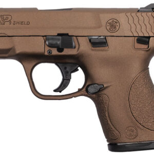 Smith & Wesson M&P9 Shield 9mm Carry Conceal Pistol with Burnt Bronze Cerakote Finish and Thumb
