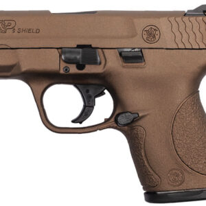 Smith & Wesson M&P9 Shield 9mm Carry Conceal Pistol with Burnt Bronze Cerakote Finish (No Thumb