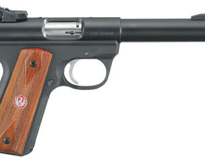 Ruger 22/45 Target 22LR 5.5″ 10+1 Cocobolo/Replaceable Panel Grip Blue