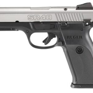 Ruger SR40 Semi Automatic Handgun .40 S&W 4.14″ Barrel 15 Rounds Black Glass Filled Nylon Frame Stainless Steel Slide 3470