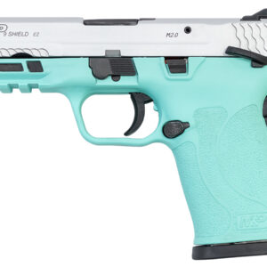 Smith & Wesson M&P9 Shield EZ 9mm Pistol with Robins Egg Blue Frame and Silver Slide
