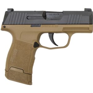 Sig Sauer P365 9mm TacPac with Coyote Tan Frame, Three Magazines and Holster