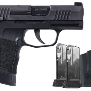 Sig Sauer P365 9mm TacPac with Manual Safety, Three 12-Round Magazines and Holster