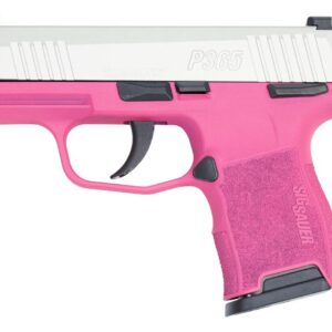 Sig Sauer P365 Micro Compact 9mm Striker-Fired Pistol with Pink Cerakote Frame and Silver