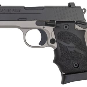 Sig Sauer P938 Ghost 9mm Micro-Compact Pistol with Ghost Gray Frame and Rubber Grips