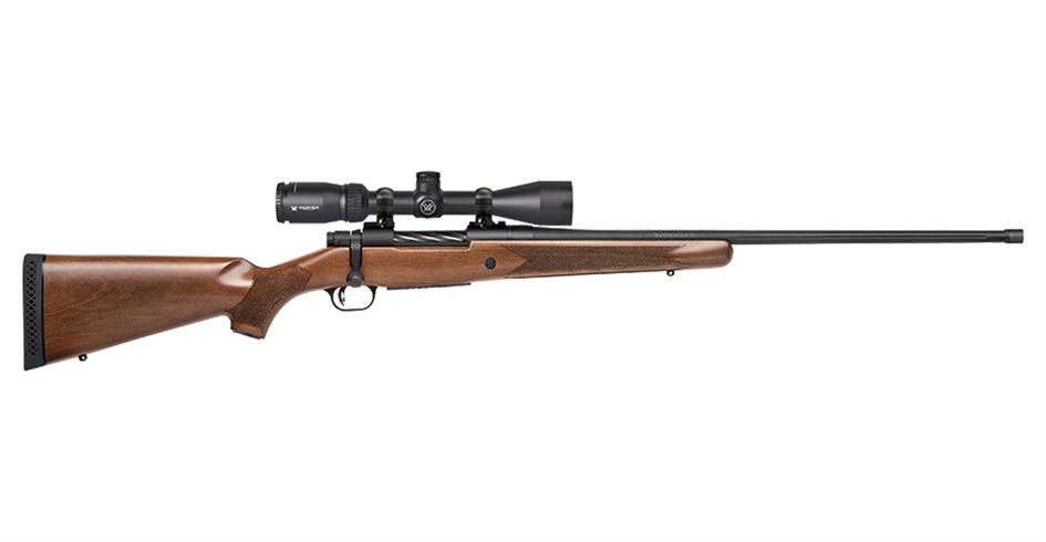 Mossberg Patriot 338 Win Mag Bolt-Action Rifle with Vortex 3-9x40mm Scope and Walnut Stock