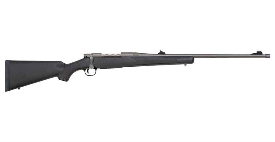 Mossberg Patriot 338 Win Mag Bolt-Action Rifle with Black Synthetic Stock and Cerakote Stainless Barrel