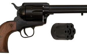 Puma 1873 Revolver w/Bowie Knife PCR1873227WTXCPUQ, 22 Long Rifle/22 Magnum, 5.5″, Walnut Grip, Black Finish, 6 Rd