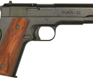 Puma Semi-Auto Rimfire 1911 Pistol, M191122 , 22 LR, 5 in, Brown Plastic Grip, Blued Finish, Fixed Sights, 10 Rd