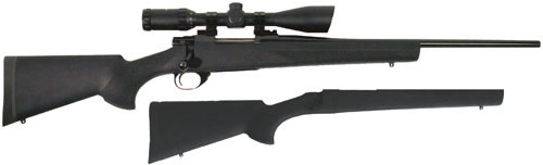 Howa M-1500 2-N-1 Youth/Full Rifle Combo w/Scope HGR26227, 243 Winchester, 20 in, Black Synthetic Stock, Blue Finish