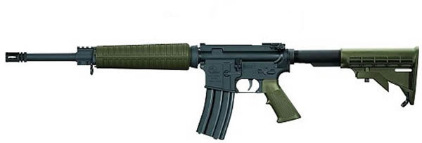 Armalite 15A4CC Tactical AR-15 Rifle, 223 Remington, 16″ Chrome Lined, Semi-Auto, Green Fbrglass Stock, Black Matte Finish, 30 Rds