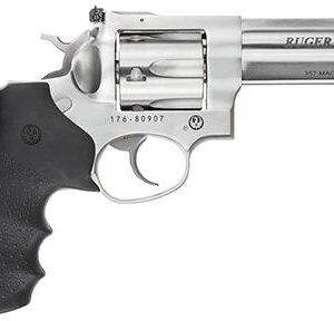 Ruger 1705 KGP141 357 Mag Alloy Steel 4″ Heavy Barrel 6rd Blk Hogue Monogrip SS
