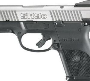 Ruger SR9C Compact DAO 9mm 3.4″ 17+1 Blk Poly Grip Brushed SS Slide