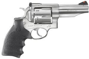 Ruger Redhawk DAA 44 RemMag 4″ 6rd Hogue Black Monogrip Satin Stainless