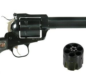 Ruger 10463 Blackhawk New Model Convert 45LC/ACP 5.5″ 6rd Hard Rubber Grip Blue
