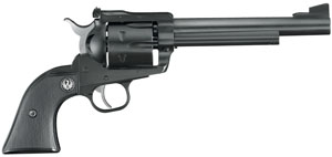 Ruger 10316 Blackhawk New Model 357 RemMag 6.5″ 6rd Black Hard Rubber Grip Blue