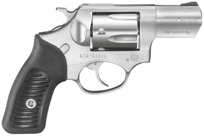Ruger SP101 Standard 357 RemMag 2.25″ 5rd Rubber Grip Satin Stainless