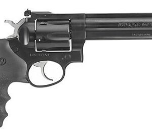 Ruger GP100 Std 357 Mag Heavy Barrel 6″ 6rd Black Hogue Monogrip Blue Steel