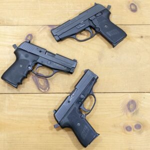 Sig Sauer P239 40 S&W DA/SA Police Trade-in Pistols with Delaware Police Department Stamp (Good)